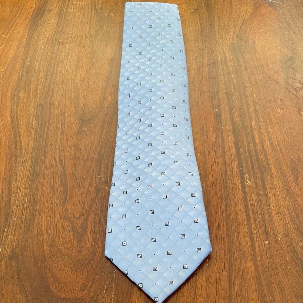 Cravattificio Di Sienna Light Blue Geometric Silk Tie